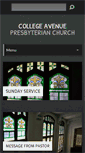 Mobile Screenshot of collegeavenuepresbyterianchurch.org
